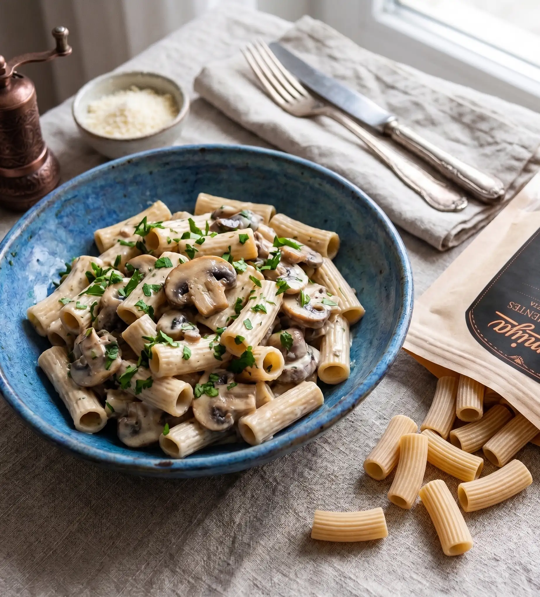 Jumiya szezam penne gombamartassal talban